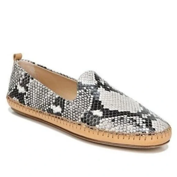 Veronica Beard Jaide Snake Print Moccasin Loafer Size 8M Slip on Flats Exotic - Picture 2 of 13